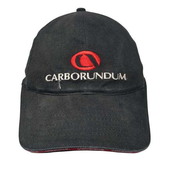 Carborundum Strapback Baseball Cap Black One Size Adjustable Embroidered - Picture 1 of 9